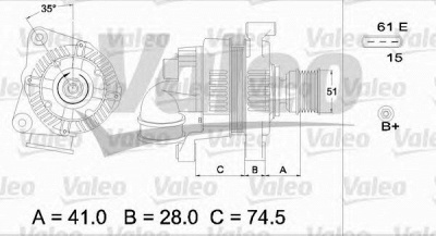 VALEO 437115 -  Генератор