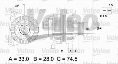 VALEO 437116 -  Генератор