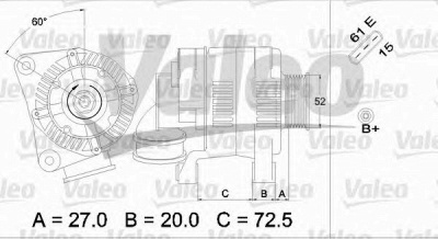 VALEO 437117 -  Генератор