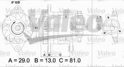 VALEO 437180 -  Генератор
