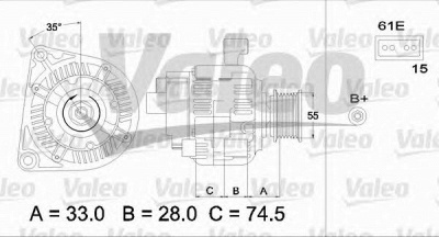 VALEO 437227 -  Генератор
