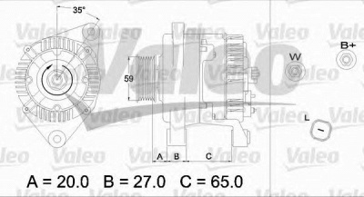 VALEO 437347 -  Генератор