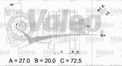 VALEO 437362 -  Генератор