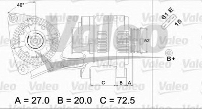 VALEO 437363 -  Генератор