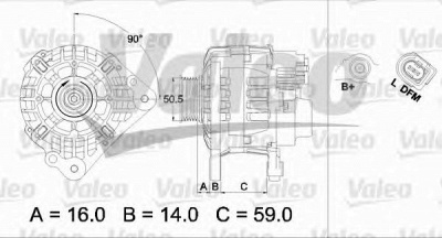 VALEO 437445 -  Генератор