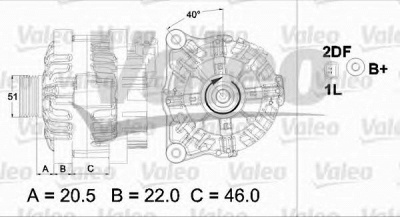 VALEO 437461 -  Генератор