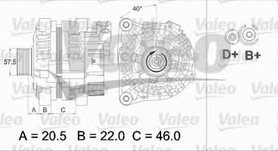 VALEO 437465 -  Генератор