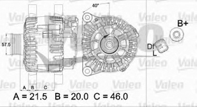 VALEO 437471 -  Генератор