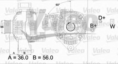 VALEO 437489 -  Генератор