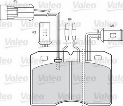VALEO 540546 -  Комплект тормозных колодок, дисковый тормоз