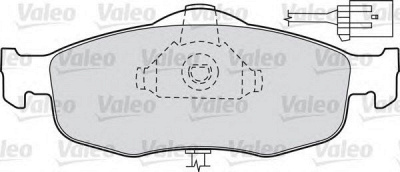 VALEO 540556 -  Комплект тормозных колодок, дисковый тормоз