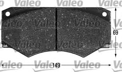 VALEO 540731 -  Комплект тормозных колодок, дисковый тормоз