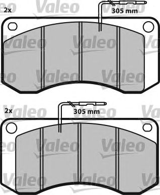 VALEO 541600 -  Комплект тормозных колодок, дисковый тормоз