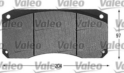 VALEO 541605 -  Комплект тормозных колодок, дисковый тормоз