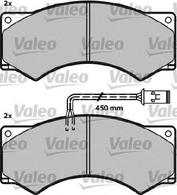VALEO 541614 -  Комплект тормозных колодок, дисковый тормоз