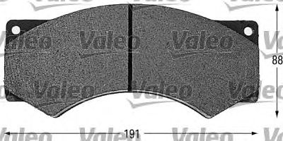 VALEO 541643 -  Комплект тормозных колодок, дисковый тормоз