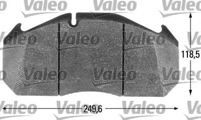 VALEO 541650 -  Комплект тормозных колодок, дисковый тормоз
