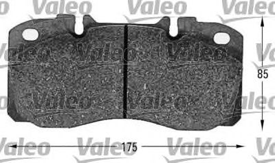 VALEO 541654 -  Комплект тормозных колодок, дисковый тормоз