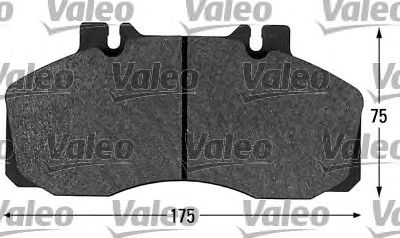 VALEO 541655 -  Комплект тормозных колодок, дисковый тормоз