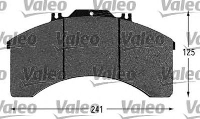VALEO 541658 -  Комплект тормозных колодок, дисковый тормоз