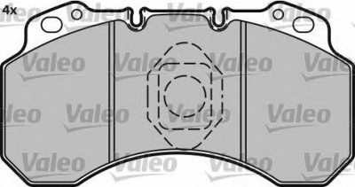 VALEO 541661 -  Комплект тормозных колодок, дисковый тормоз