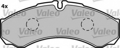 VALEO 541662 -  Комплект тормозных колодок, дисковый тормоз