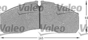 VALEO 541663 -  Комплект тормозных колодок, дисковый тормоз