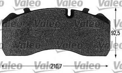 VALEO 541675 -  Комплект тормозных колодок, дисковый тормоз