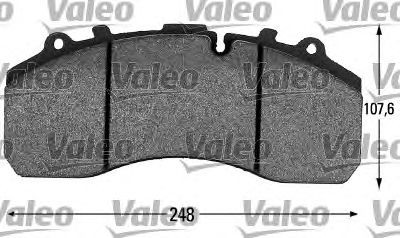 VALEO 541677 -  Комплект тормозных колодок, дисковый тормоз
