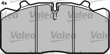 VALEO 541696 -  Комплект тормозных колодок, дисковый тормоз