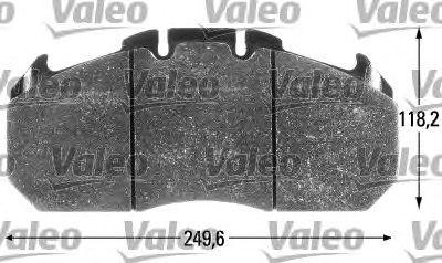 VALEO 541699 -  Комплект тормозных колодок, дисковый тормоз