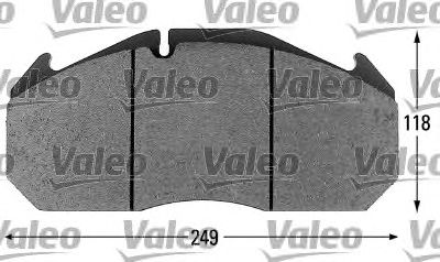 VALEO 541713 -  Комплект тормозных колодок, дисковый тормоз