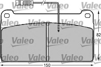VALEO 541716 -  Комплект тормозных колодок, дисковый тормоз