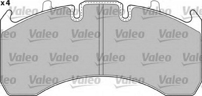 VALEO 541725 -  Комплект тормозных колодок, дисковый тормоз
