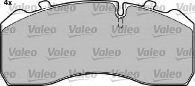VALEO 541726 -  Комплект тормозных колодок, дисковый тормоз