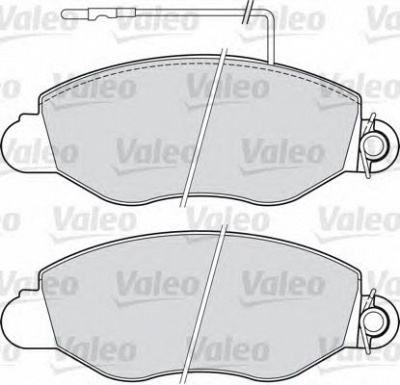 VALEO 541733 -  Комплект тормозных колодок, дисковый тормоз