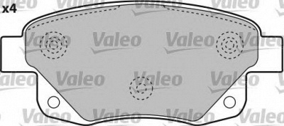 VALEO 541736 -  Комплект тормозных колодок, дисковый тормоз