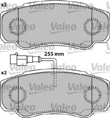VALEO 541738 -  Комплект тормозных колодок, дисковый тормоз