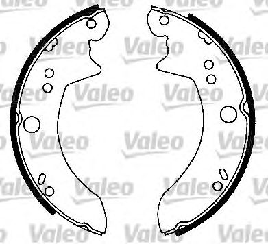 VALEO 553802 -  Комплект тормозных колодок