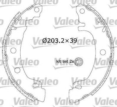 VALEO 553814 -  Комплект тормозных колодок