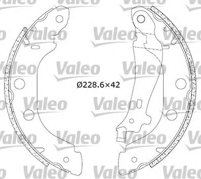 VALEO 553853 -  Комплект тормозных колодок