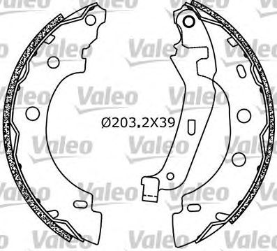 VALEO 553854 -  Комплект тормозных колодок