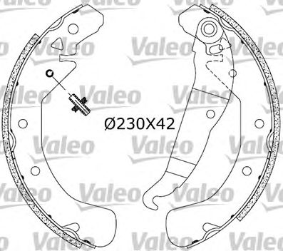 VALEO 553858 -  Комплект тормозных колодок
