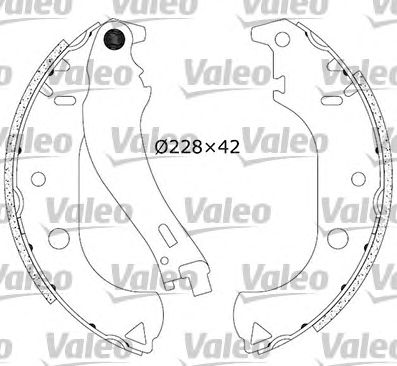 VALEO 553866 -  Комплект тормозных колодок