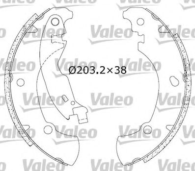 VALEO 553900 -  Комплект тормозных колодок