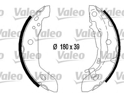 VALEO 554756 -  Комплект тормозных колодок