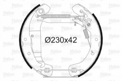 VALEO 554789 -  Комплект тормозных колодок