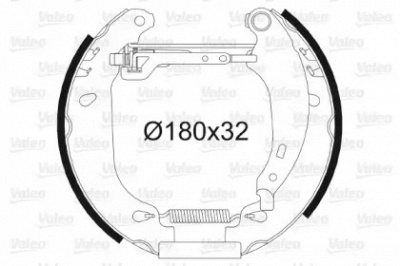 VALEO 554835 -  Комплект тормозных колодок