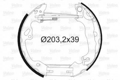 VALEO 554857 -  Комплект тормозных колодок