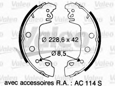 VALEO 562043 -  Комплект тормозных колодок